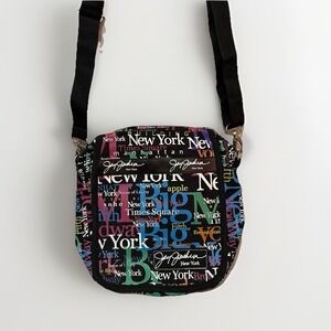 Jay Joshua New York Crossbody Purse Handbag Multicolor Graphic Adjustable Strap